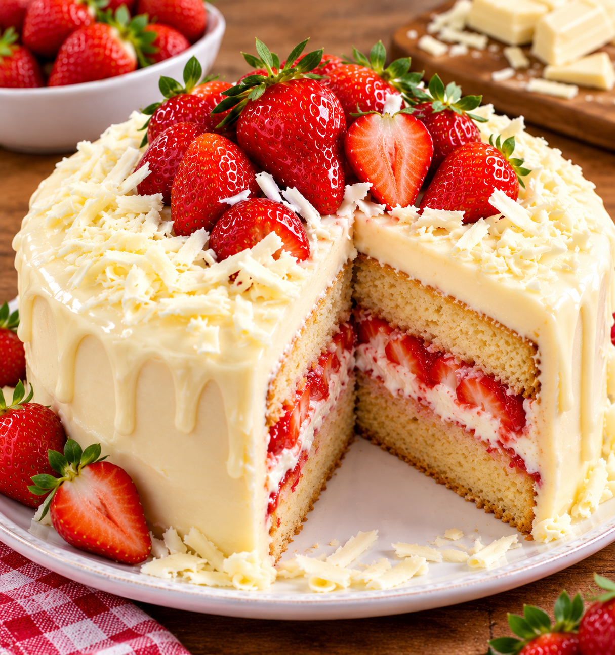 bolo de morango